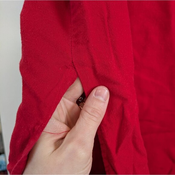 Vintage Victorias Secret Authentic Country Cottons Flannel Red Button-Up Nightie - Picture 8 of 10